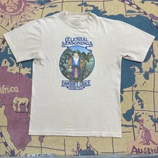 Vintage 80s Celestial Seasonings Emperors Choice Tea WIZARD Shirt Mens SMALL