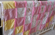 Beautiful Multi-Color Baby/Toddler Quilted Blanket, Approx 62"x48"
