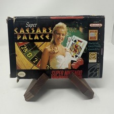 Vintage Super Caesars Palace Super Nintendo SNES Game Box Manual Complete CIB