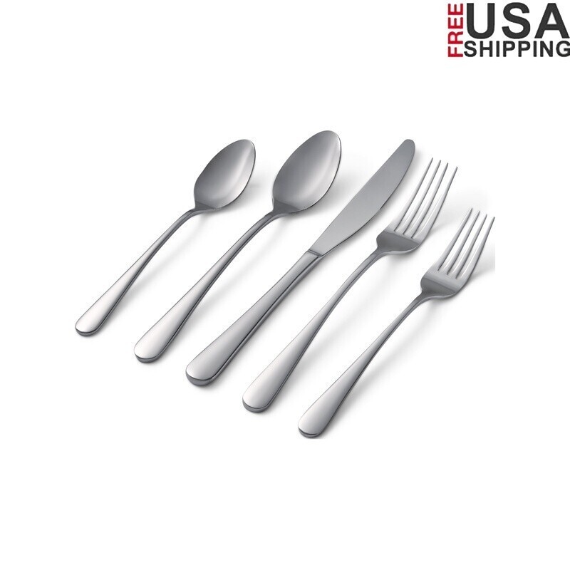 20-Piece Stainless Steel Flatware Set Service 4 Dishwasher S