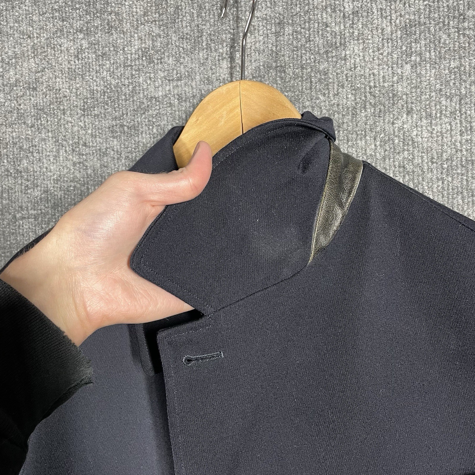 Billy Reid Wool Topcoat Mens Large Whipcord Gabardine Jacket Bond Black Italy image 5