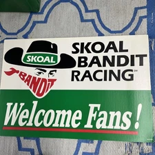 Skoal Bandit Racing Welcome FANS Cardboard 24” x 36” Sign