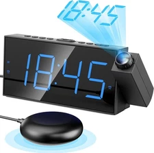 Extra Loud Alarm Clock with Bed Shaker Vibrating Alarm Clock for Heavy Sleepers