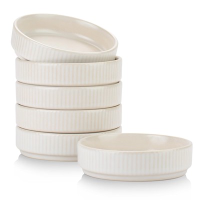 Star Soy Sauce Dish Ceramic Dipping Bowls Set of 6, 4 oz Individual Dip Sauce...