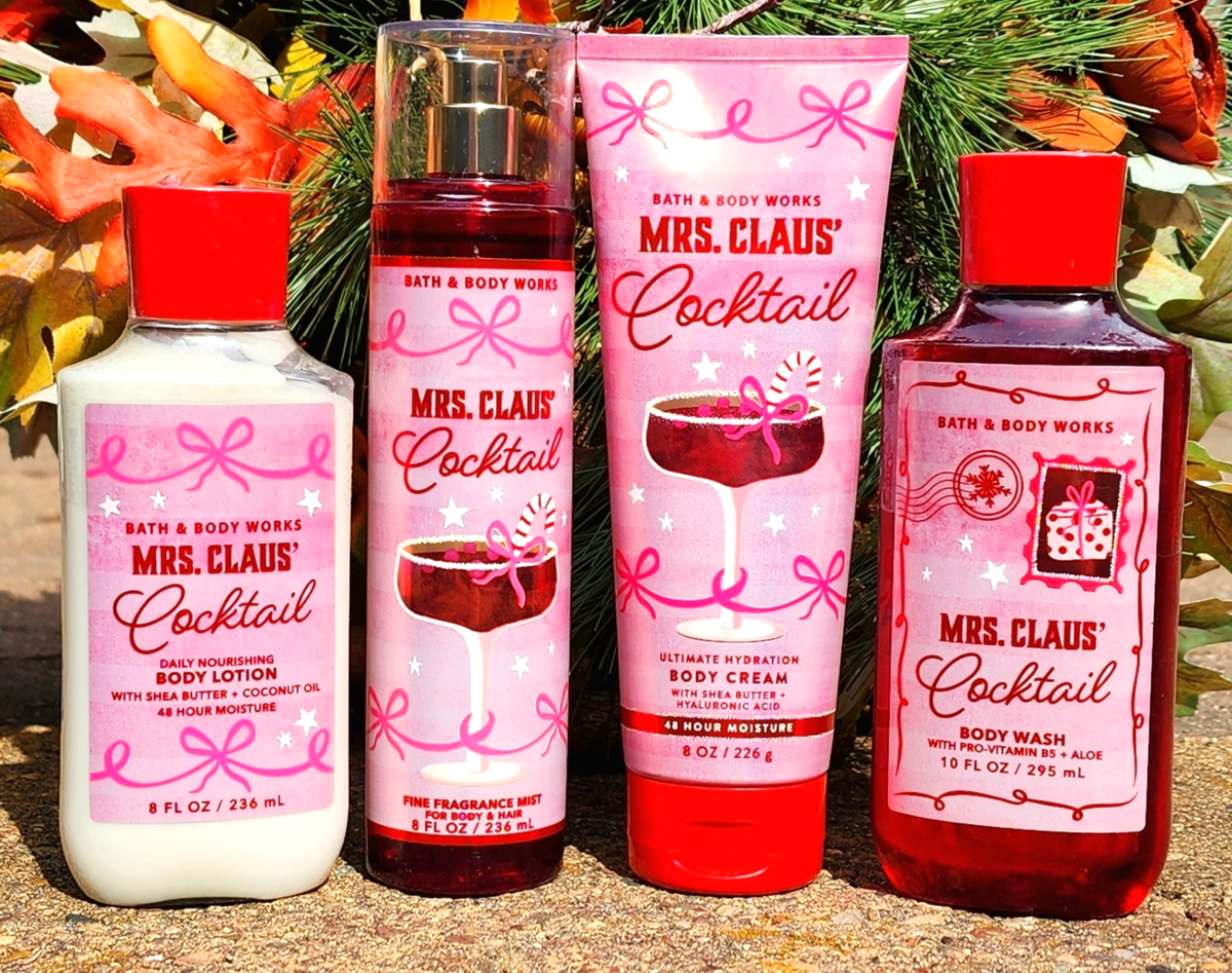 2025 🎄CHRISTMAS~🩷🍸MRS CLAUS' COCKTAIL~Bath Body Works YOUR