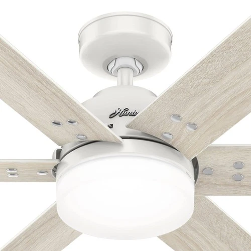 44" Hunter Pacer Fresh White LED Ceiling Fan with Remote - Picture 8 of 10