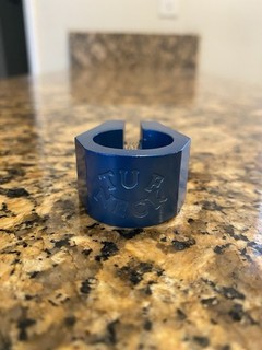VINTAGE 80’s Old School BMX Tuf Neck Seat Clamp 25.4MM Blue Racing Freestyle HTF