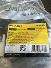 New Lot of 5 Startech DVIDDMM6 DVI-D Dual Link Cable 6ft M/M