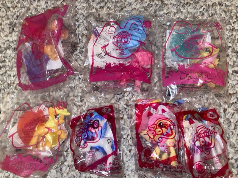 Lot Of 7 Different McDonald’s Happy Meal Toys My Little Pony 2009 2011 2014