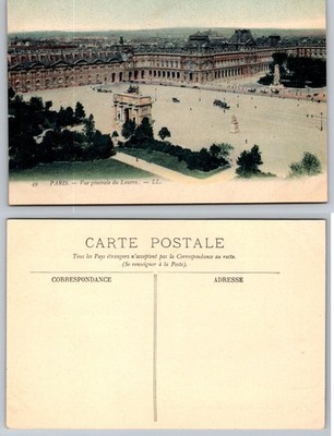 Paris Louvre Palace Arc de Triomphe du Carrousel Vintage Postcard LL
