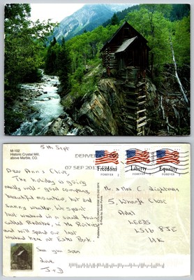 c20175 Crystal Mill Marble Colorado USA Postkarte 2013 Stempel