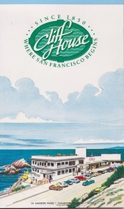 The Cliff House San Francisco Note Pad Souvenir