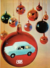 Natale 1965 Fiat 850 PUBBLICITA VINTAGE ORIGINALE Anni 60