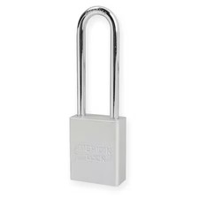 American Lock A1107clr Lockout Padlock, Keyed Different, Aluminum, Silver, 3 In