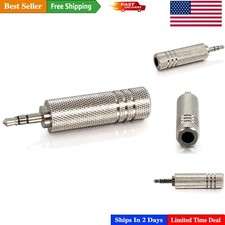 Lightweight 3.5mm Stereo Male to 6.3mm Female Adapter   Ideal for Music Devices