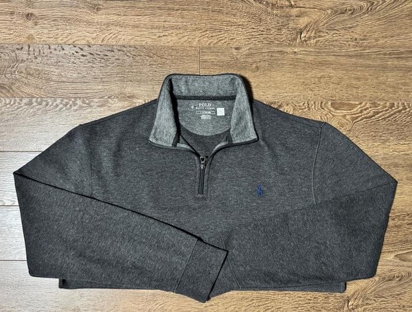 Men Polo Ralph Lauren Sweater Grey Viscose 42 / XL