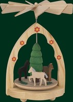 WäRmespiel Mit Pferde Tischpyramide Pyramide Handarbeit Erzgebirge NEU 01714