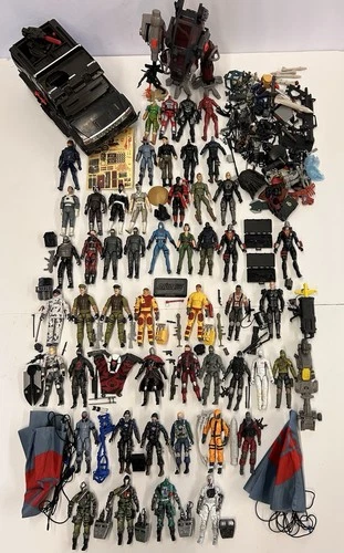 HUGE 50 GI Joe 25th Anniversary 50th Retro Weapons Old Vintage Action Figure Lot