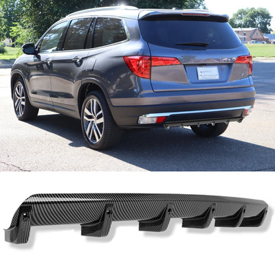 For Honda Pilot 2003-2023 Carbon Fiber Rear Bumper Diffuser Splitter Spoiler Lip