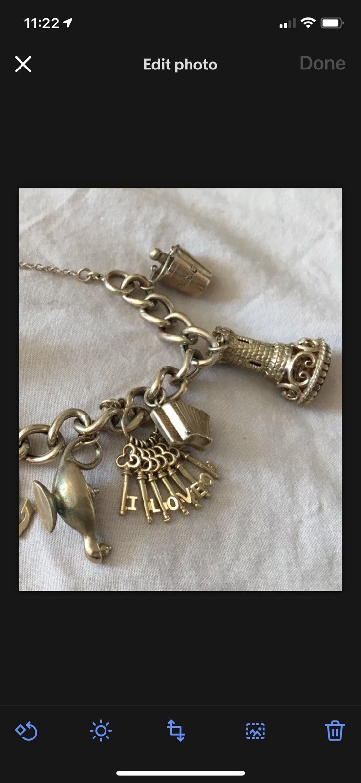 Vintage Gold Charm Bracelet 9ct image 5