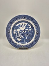 Churchill Willow - Blue Willow England Dinner Plate - 10 1/4 Inch-Mint