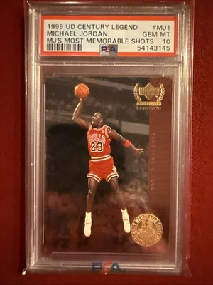 2003 ud マイケルジョーダン PSA10 1999 UD Century Legend Memorable Shots MJ1 Michael Jordan PSA 10