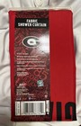 Georgia Bulldog fabric shower curtain, licensed by NCAA Red with “G" "Georgia” — photo 3