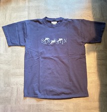 San Destin Navy T-shirt Made In USA Dolphins Embroidered Size Large