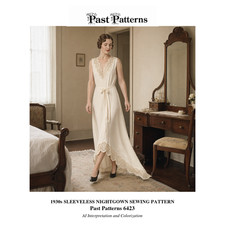 Past Patterns 6423 1930s Womens Sleeveless Nightgown Sewing Pattern Lace Bust 36