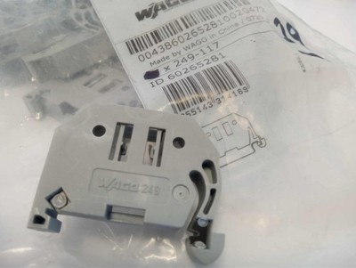 WAGO 249-117 Screwless end stop; 10 mm wide; for DIN-rail 35 x 15 and 35 x 7.5