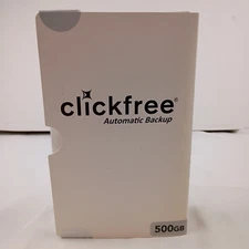 ClickFree Automatic Backup Drive with Dock 500GB Portable Backup Drive Red - New