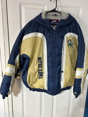 Note Dame Hooded Winter Coat Pro player Large Some Staining In Hood.