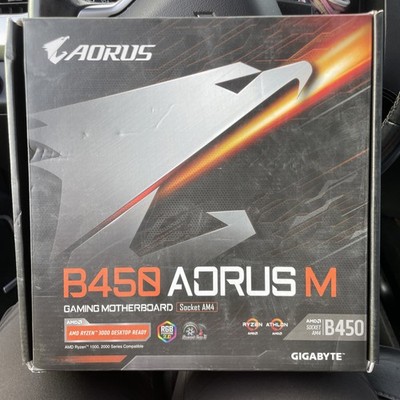 New GIGABYTE B450 AORUS M AM4 MicroATX Gaming Motherboard Socket AM4