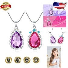 Sofia the First Amulet  Princess Elena Teardrop Necklace Set - Girls Gift