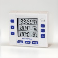 TRACEABLE 5000 Alarm Timer, Count Down,Count Up, 100hr 8URJ6 3 Channel