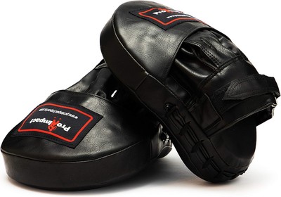 Pro Impact Curved Focus Mitts   PU Leather, Shock Absorbent black, red/black 