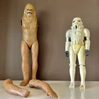1978 Kenner Imperial Stormtrooper & Chewbacca Star Wars 12" figures For Parts.