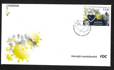 Kosovo 2021: White Coat Heroes, Helden in Weiß, COVID-19, Block FDC