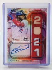 VLADIMIR GUERRERO JR. 2025 TOPPS STERLING AWARDS PATCH RED AUTO #5/5