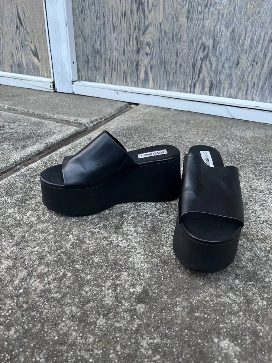 Escarpins Compensés Steven By Steve Madden Fiori Noir - Taille 9.5 US - Neuf Sans Boîte