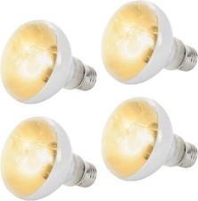 CALPALMY 4-Pack 100W Reptile Heat Lamp Bulbs - UVA Daylight Basking Silver