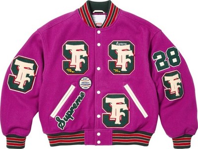 Supreme Drill Team Varsity Jacket Magenta Size XL | eBay