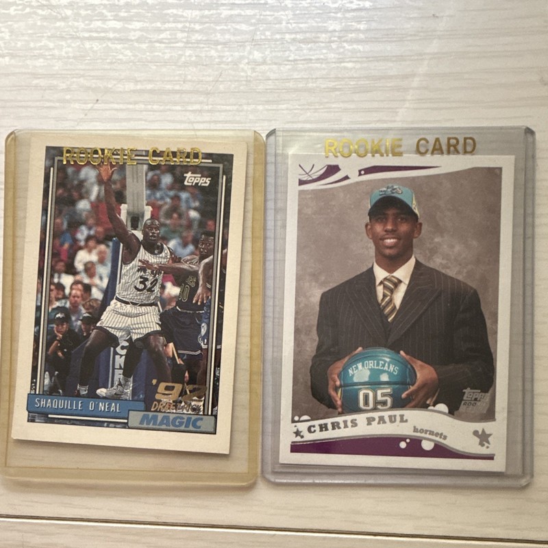 Topps NBA Rookie Card Lot (2) Shaquille O'Neal Magic, Chris Paul Hornets #224