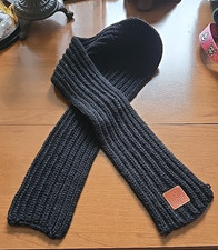 Kids Winter knit Scarf Soft Knitted Neck Warmer Wrap Boys Girls Black