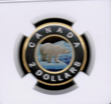 Canada $2 DOLLARS 2020 Coloured  Silver Proof Gold plated  NGC PF -67 ULTRACAMEO