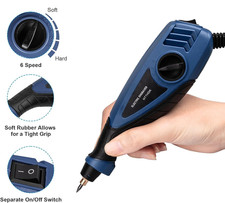 25W Engraving Pen, 6 Speed Power Engraving Tool, Handheld Engraver Pen with Tung