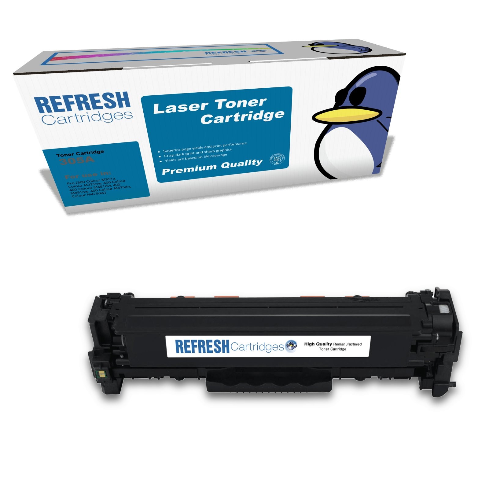 Refresh Cartridges Replacement Black CE410A/HP 305A Toner Compatible With HP Pri