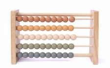 Boho Abacus STEM Toy for Toddlers  Montessori Math  Playroom Decor