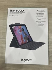 Logitech iPad Slim Folio Case Wireless Keyboard With Bluetooth Black