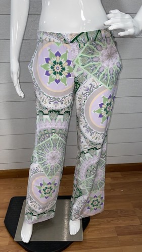 Wide Leg Printed Pants Pockets 